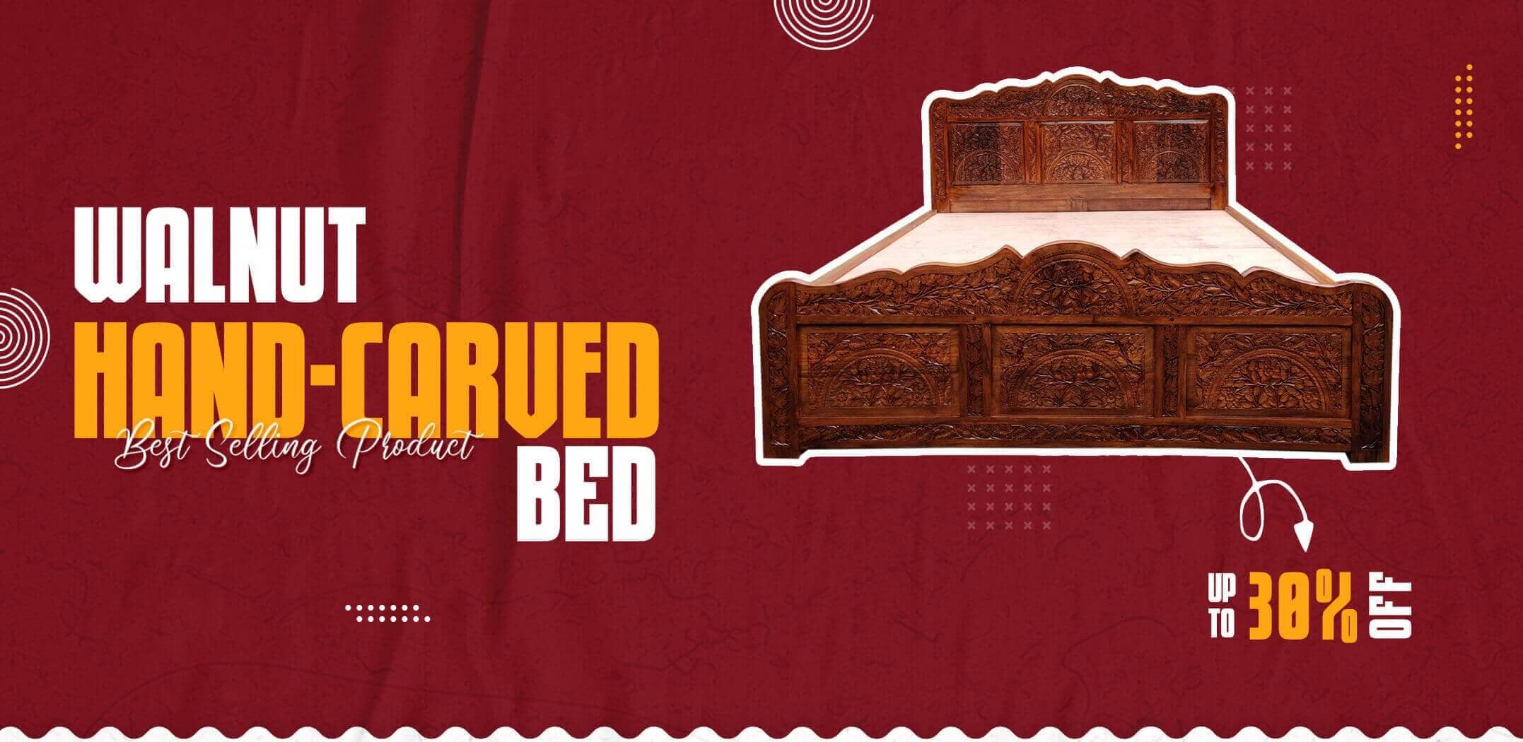 Handmade Walnut Bed
